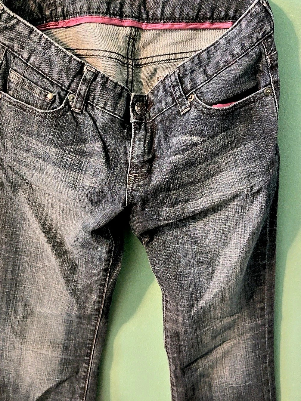 Express Stella Bootcut Jeans Size 8 Y2K Sequin Embellished Low Rise